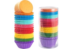 GIFBERA Caissette Muffins Papier 400 Pièces Caissettes Muffins Moule Cupcake Papier 5 cm Caissettes Cupcake Caissettes à Cupcakes Arc en Ciel pour Mariage, Dessert, Anniversaire, Fête decoration