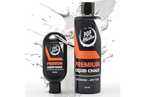 ‎303 ATHLETICS 303 Athletics Liquid Chalk Set (300ml)– Flüssigkreide/flüssiges Magnesia für starken Grip– Klettern, Bouldern, Crossfit, Calisthenics, Gewichtheben– schnell trocknend, abwaschbar, DERMATEST SEHR GUT