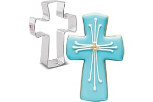 Ann Clark Cookie Cutters Cortador de galletas cruz cristiana - 11,5 cm - Acero fabricado en EE. UU.