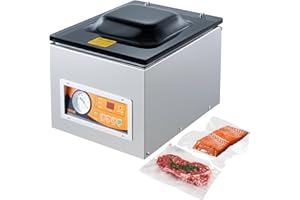 VEVOR Machine à emballer sous vide à chambre 260 W machine d'emballage sous vide taille compacte 260 mm dans la cuisine domestique et pour un usage commercial pour aliments humides, viandes, marinades