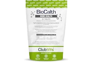 Calcium L-Threonate Vitamin Supplement BioCalth - High Strength Support for Healthy & Strong Bones | 90 Tablets - 1 Month Supply from Club Vits