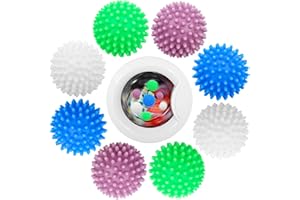 NOKWOCY 8 Pièces Boule Séche Linge, Balle de Séchage Séche Linge Réutilisables, Balle Séche Linge pour la Maison, Boule de Lavage Machine à Laver pour Vêtements Plus Doux et Moelleux