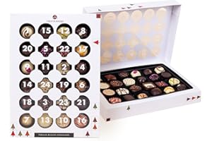 CHOCOLISSIMO Calendario de Adviento Obsession - 24 exclusivos Surtido de Pralinés | sabores | Chocolate | Adultos | Mujer | Hombres | Papi | Padres | cuenta atrás para navidad | Dulces | bombones Praliné | Amigo