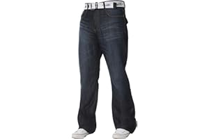 BRAND KRUZE Kruze Mens Bootcut Jeans Flared Wide Leg Denim Pants Big Tall All Waist Sizes