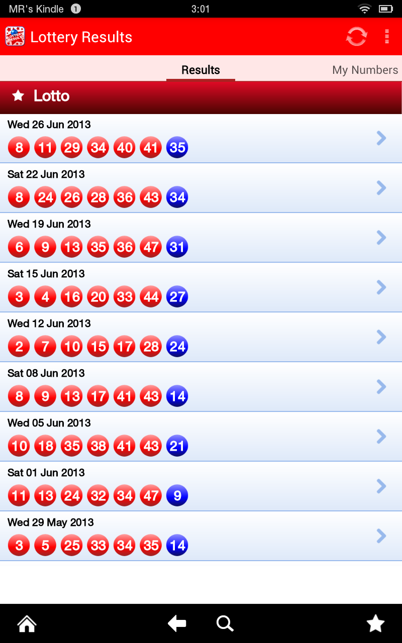 Lottery Results Amazon.co.uk Appstore for Android