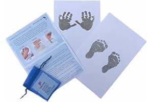 BUSHBABY Inkless Hand & Footprint Kit, Inkless Handprint Kit, Inkless Paw Print Kit, Newborn Keepsake Essential, Baby Boy Gifts New Born, Baby Shower Gifts for Mum, Baby Ink Pads for Hands and Feet