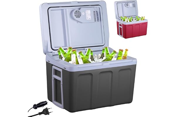 Arebos Glacière 40 litres | pour Refroidir & Maintenir au Chaud | Mini réfrigérateur | Réfrigérateur Mobile avec Mode ECO | 12/230 V pour Voiture & Prise de Courant | Glacière électrique