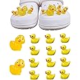 tikono 14PCS Duck Charms for shoes, 3D Duck Clog charms 2PCS Glow in The Dark Big Duck + 12PCS Ducks Pin Funny Charms