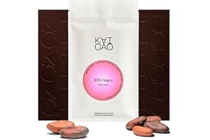Kaicao Chocolate Negro 85% Cacao - Origen Piura, Perú- Endulzados con Dátiles – Chocolate sin Azúcar Refinada - Sin Lactosa, sin Gluten, Vegano – Cacao de Origen y Plantación Única - 3 x 70 gr