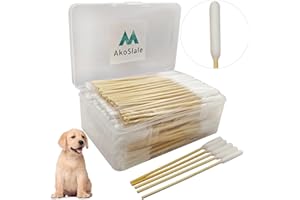 AkoSlale Dog Ear Cleaning Cotton Buds, 200pcs, 6 Inch Long Cotton Swabs for Dogs & Cats - Biodegradable Large Cotton Buds for Pet Ear Wax Removal & Infection Treatment