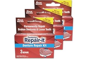 ERAYCEE Dentemp Denture Repair Kit (3-Repairs) (3 Pack)