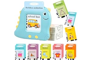 AYESY Mówiące karty flash dla małych dzieci, przedszkolna maszyna do czytania z 224 słowami fiszek, zabawki edukacyjne Montessori interaktywny prezent dla chłopców i dziewcząt w wieku 3-, 4, 5, 6 lat