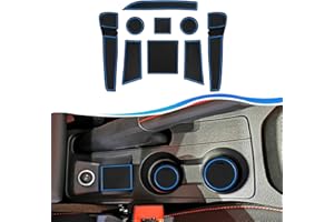 SXCY for 2018-2023 Seat Ibiza UK Car Mats, Compatible with Seat Arona Rubber Mats, Seat Ibiza Non-Slip Mats for Interior Center Console, Drink Holder, Door Groove Pads (Blue)