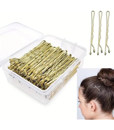 QUARKZMAN 10 Horquillas Miniatura Para Muñecas De 15mm/0.59in | Dorado Claro, Horquillas De Metal Para DIY, Manualidades Y Accesorios Para Muñecas