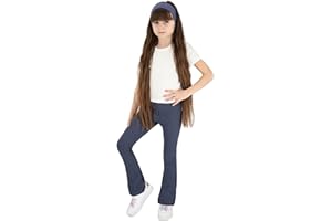 Leggings Empire Pantaloni a Zampa Bambina Bootcut I Pantaloni da Ragazza in Cotone Elastici Flare Leggings Zampa Elasticizzati Svasati in Tessuto Pantaloni da Ballo | Gamba Lunga Taglie 6-13 Anni