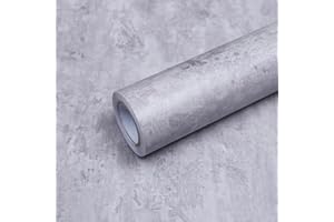 FEILAYS Klebefolie Möbelfolie Selbstklebende Tapete Dunkelgrau Betontextur Dicker Matt 40CMx5M Wasserfeste Möbelaufkleber Zementmuster Dekorfolie Vinyl Selbstklebe Folie DIY Wandaufkleber