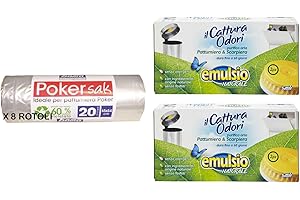 160 BUSTE SACCHI PER PATTUMIERA BAMA POKER SACCO BUSTA RACCOLTA DIFFERENZIATA