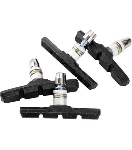 Pastiglie Freno V-Brake 55 Mm Per Bici 4 Pezzi | In Gomma Nera Ultraleggere | Compatibili Con Bici Da Strada Ed Elettriche | Facili Da Installare