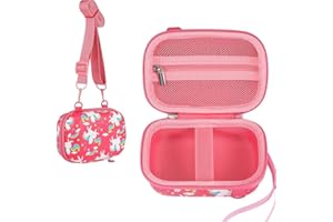 Leayjeen Funda Protectora para cámara Infantil Compatible con ASTGMI/SeHeTop/Gofunly/Hangrui/Goopow/ZHUTA/BaFuland, Navidad Cumpleaño Regalos para de 3-12 Años (Solo Funda) Unicornio Rosa