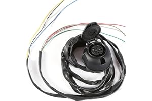 AGRISHOP Prise Remorque 13 Broches avec Câble 2m Précâblé Adaptateur Fiche Attelage 13 Broches