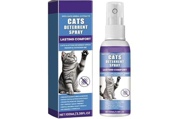 Rakiuty Spray Anti-griffure pour Chat, Spray éducateur pour Chatons, Cat Training Sprays, Protège pour Rideaux, Canapés, Tapis, Meubles, Pieds de Tables,100 ML