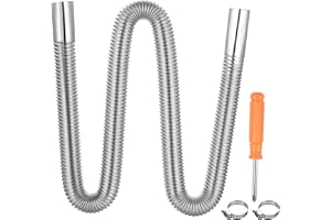 mauuuba 1 Pcs Stainless Steel Exhaust Pipes, 25mm Elbow Connectors, 2 Hose Clamps, Screwdriver, Diesel Heater Exhaust Pipes