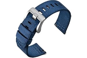 ANNEFIT Correa Reloj Nailon de Militar, Correas Reloj de Liberación Rápida 18mm 19mm 20mm 22mm 24mm para Hombres, Hebilla de Acero Inoxidable