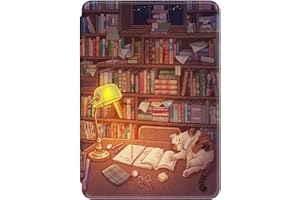 SGKITM Custodia per Amazon Kindle Paperwhite 11ª Generazione 2021 Cover Pelle Silicone Flip 360° Protezione Automatici Svegliati o Sonno Funzione Magnetico Pesce Rosso Cover 6.8" 174 x 125 x 8,1 mm (9)