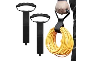 MXYVRIX 2 Stück Verlängerungskabel- und Schlauch-Organisierer Set mit Tragegriff und Klettverschluss, Verlängerungskabel-Organizer, Verstellbare Kabelhalter Kabelbinder für Garage