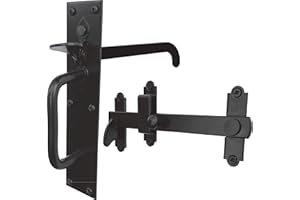 IRONTITE® Suffolk Latch, Garden Gate Latch for Wooden Gates, Ideal Garden Gate & Door Latch for Keeping Gates Shut, Heavy Duty Garden Gate Latches (Black)