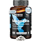 Magnesium Complex 4 in 1 - Citrate, Chelated Bisglycinate, Malate and | High Bioavailability - Energy and Muscle Function. Re