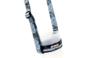Don Hardware - Portavasos Festival Lanyard Cerveza Accesorios Botellas Vasos Térmicos Correas Hombro Bebidas Camping Tazas Botellas Vino Café Asa Transporte Correa SLIN (1, Azul)