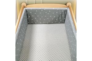 GYCS Breathable Crib Bumper Cot Liner,Airwrap Cot Bumper,Breathable Cot Bumper,Baby Cot Bumpers Safer Cot Liner,Cot Bed Side Bumper Cushions,Soft Bumper for Around Cot,N02,150 * 30CM