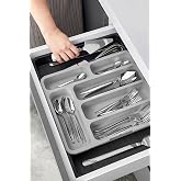 COVEREST Double Sided Adjustable Organizer Cutlery Organizer Extendable Cutlery Organizer in Drawer