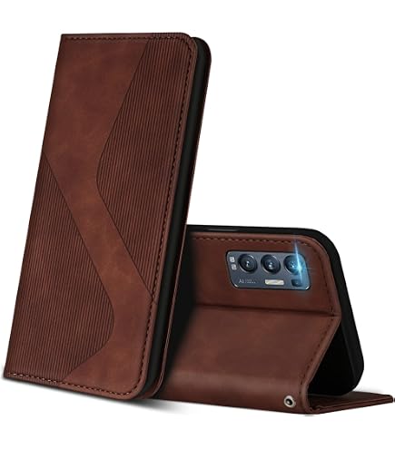 ZONNAVI Cover per Oppo Find X3 Neo 5G, Flip Custodia Pelle PU con