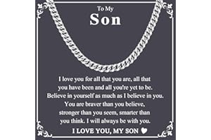 KORAS Cuban Chain Gifts for Dad Stepdad Grandad Husband Boyfriend, Mens Gifts Cuban Chain Necklace for Son Brother, Jewellery Presents for Birthday Christmas Valentines Day Graduation