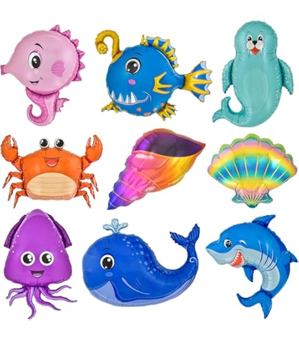 Kawailay 4 Ans Ballons D'anniversaire Baleine Ballons Baleine Pour