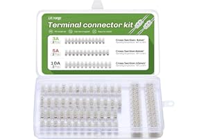 Litorange 6 Pcs Electrical Connector Blocks Kit 3 sizes 3A 5A 10A, Clear Terminal Block Strip Electric Wire Connectors for Wiring Cable