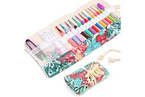 Benlay Aiguilles à Crochet Set 50 Pièces, Kit De Crochet À Poignée Ergonomique, Accessoires Nécessaires à Tricoter Accessoires pour Aiguilles à Tricoter, Aiguilles à Tricoter Crochet