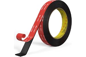 Heavy Duty Double Sided VHB Tape, 25mm & 10mm Wide x 300cm Long, 0.8mm / 1.1mm Thick Strong Mounting Tape for Walls, Car, LED Strip Lights, Home & Office Decor