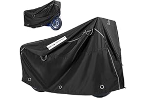 TeamObsidian Bike Cover - Outdoor Bike Storage, Bicycle Transportation or Travel Covers - Waterproof eBike Protection - For 1 to 3 Bikes - Heavy Duty Ripstop 300D Oxford Material