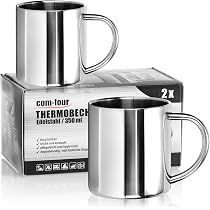 BEFOY Tazze Da Pinta In Acciaio Inox, Doppia Parete, 16 Once, Set Da 4, Infrangibili, Per Caldo E Freddo