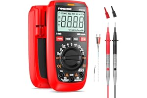 Multimètre Numérique FNNEMGE est un Ampèremètre Polyvalent doté d'un Compteur de 6000, Capable de Mesurer la Tension Alternative/Directe, le Courant, la Capacité, la Résistance et la Température