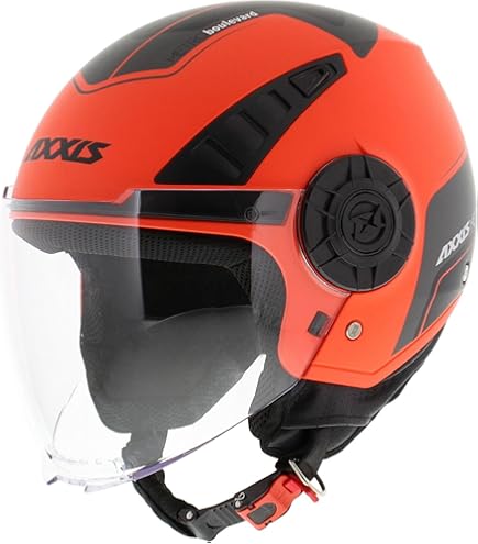 Casco De Moto AXXIS Metro Cool Talla XS, Color Naranja Flúor