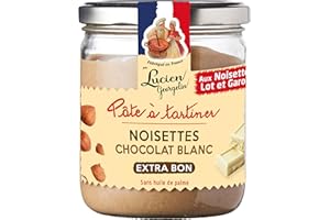 Lucien Georgelin Pâte à tartiner aux noisettes du Lot-et-Garonne et chocolat blanc - le lot de 3 bocaux 400g