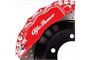 PUMU Adesivi compatibili con Alfa Romeo per pinze freno giulietta giulia mito stelvio 159 156 (BIANCO)