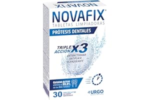 Novafix - Tabletas Limpiadoras Triple Acción - Para prótesis dentales y aparatos de ortodoncia - Caja con 30 uds