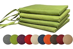 chilly pilley Poduszka na krzesło 40x40 nakładka na krzesło poduszka do siedzenia zestaw (zestaw: 4 poduszki, zielona)