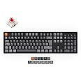 Keychron K10 ISO-UK-Layout Full Size Layout Hot Swappable Wireless Mechanical Keyboard, Bluetooth/USB Wired Gaming Keyboard RGB Backlight with Gateron G Pro Red Switches Aluminum Frame for Mac Windows