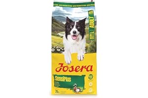JOSERA Adult SensiPlus Ente & Reis (1 x 12,5 kg) | Premium Trockenfutter für ausgewachsene empfindliche Hunde | mit viel Biotin für gesunde Haut & Fell | hoch verdaulich | glutenfrei | 1er Pack